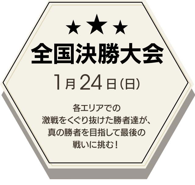 全国決勝大会 1月24日(日)